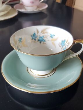 Aynsley Cup And Saucer Blue